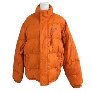 TIMBERLAND MEN'S ORANGE PUFFER JACKET COAT STYLE 2257J - L